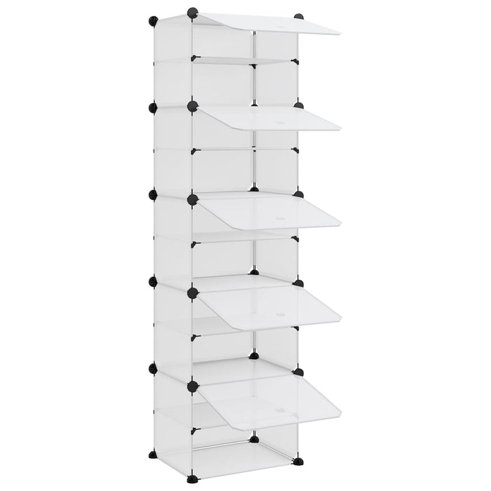 Suport de pantofi, transparent, 44x31,5x153,5 cm, PP - WALTI WALTI