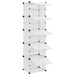 Suport de pantofi, transparent, 44x31,5x153,5 cm, PP - WALTI WALTI