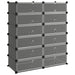 Suport de pantofi, negru, 94,5x36,5x106 cm, PP - WALTI WALTI