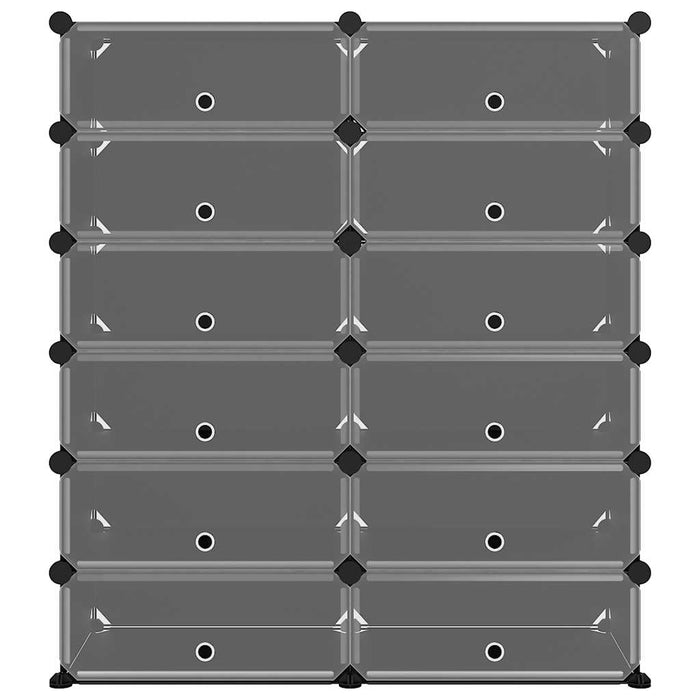 Suport de pantofi, negru, 94,5x36,5x106 cm, PP - WALTI WALTI