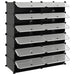 Suport de pantofi, negru, 94,5x36,5x106 cm, PP - WALTI WALTI