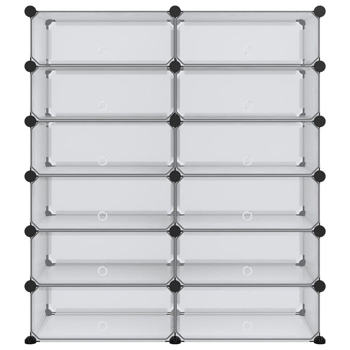 Suport de pantofi, transparent, 94,5x36,5x106 cm, PP - WALTI WALTI