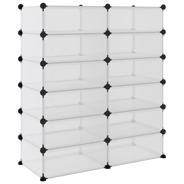 Suport de pantofi, transparent, 94,5x36,5x106 cm, PP - WALTI WALTI