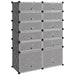 Suport de pantofi, negru, 94x37x125 cm, PP - WALTI WALTI