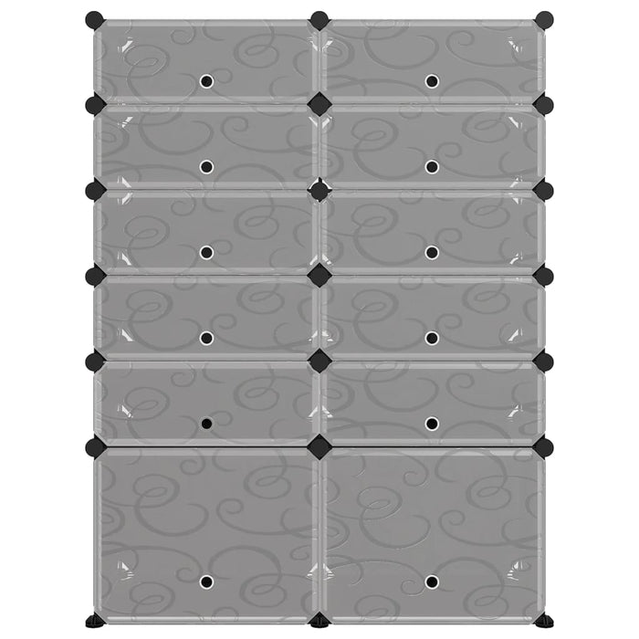 Suport de pantofi, negru, 94x37x125 cm, PP - WALTI WALTI