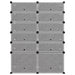 Suport de pantofi, negru, 94x37x125 cm, PP - WALTI WALTI