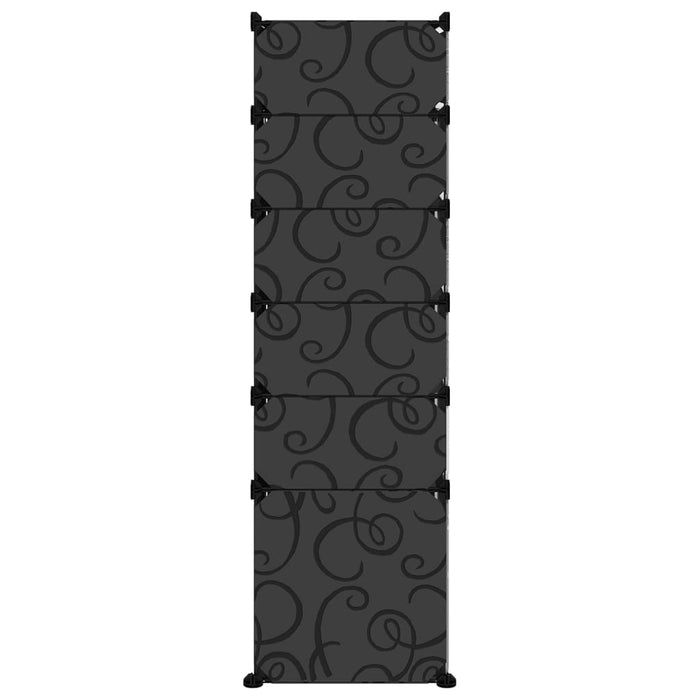 Suport de pantofi, negru, 94x37x125 cm, PP - WALTI WALTI