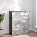 Suport de pantofi, negru, 84,5x31x93,5 cm, PP - WALTI WALTI