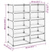 Suport de pantofi, transparent, 84x32x88,5 cm, PP - WALTI WALTI
