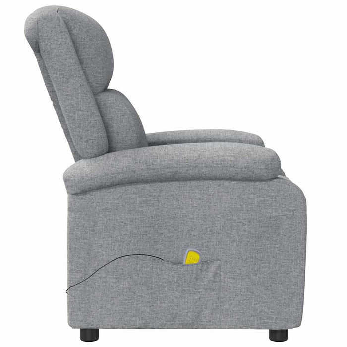 Fotoliu de masaj, gri deschis, material textil - WALTI WALTI