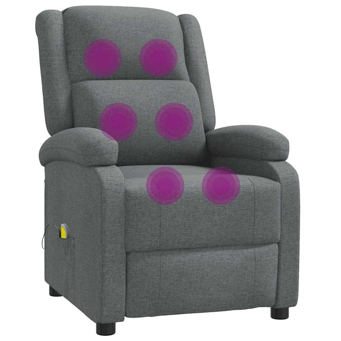 Fotoliu de masaj, gri închis, material textil - WALTI WALTI