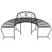 Bancă circulară de copac, 2 buc., negru, Ø159 cm, oțel - WALTI WALTI