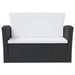 Set mobilier de grădină cu perne, 8 piese, negru, poliratan - WALTI WALTI