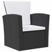 Set mobilier de grădină cu perne, 8 piese, negru, poliratan - WALTI WALTI
