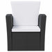 Set mobilier de grădină cu perne, 8 piese, negru, poliratan - WALTI WALTI