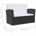Set mobilier de grădină cu perne, 8 piese, negru, poliratan - WALTI WALTI