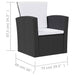 Set mobilier de grădină cu perne, 8 piese, negru, poliratan - WALTI WALTI