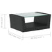 Set mobilier de grădină cu perne, 8 piese, negru, poliratan - WALTI WALTI