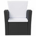 Set mobilier de grădină cu perne, 16 piese, negru, poliratan - WALTI WALTI