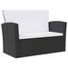 Set mobilier de grădină cu perne, 16 piese, negru, poliratan - WALTI WALTI