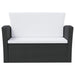 Set mobilier de grădină cu perne, 16 piese, negru, poliratan - WALTI WALTI