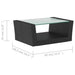Set mobilier de grădină cu perne, 16 piese, negru, poliratan - WALTI WALTI