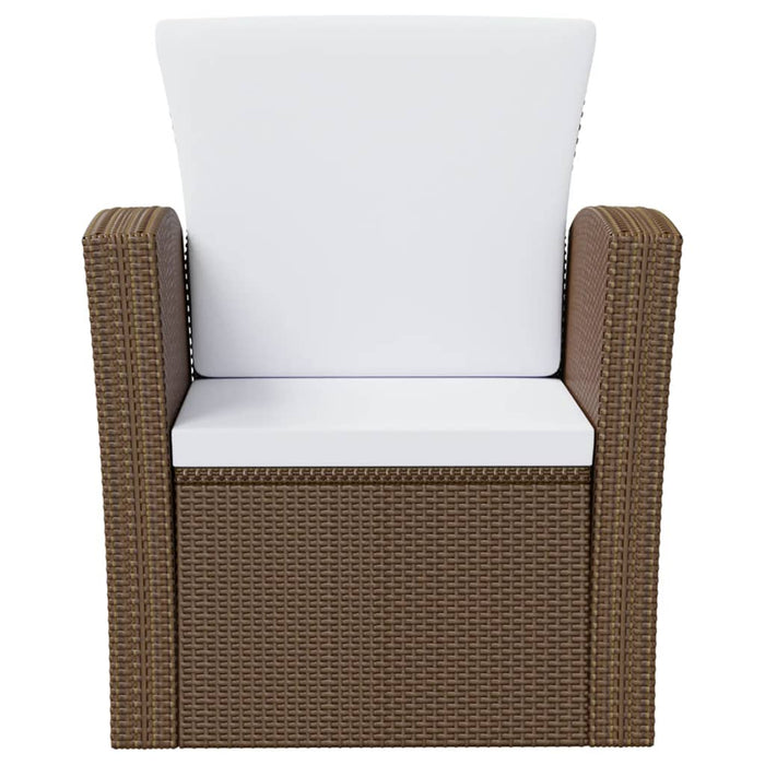 Set mobilier de grădină cu perne, 8 piese, maro, poliratan WALTI