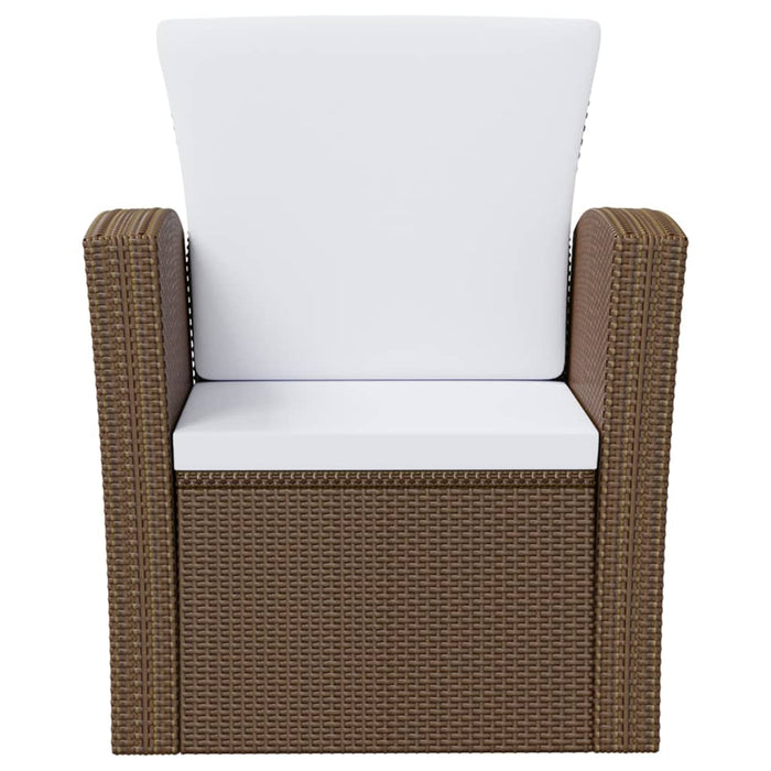 Set mobilier de grădină cu perne, 16 piese, maro, poliratan WALTI