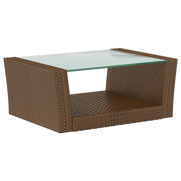 Set mobilier de grădină cu perne, 16 piese, maro, poliratan WALTI