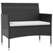 Set mobilier de grădină cu perne, 8 piese, negru, poliratan - WALTI WALTI