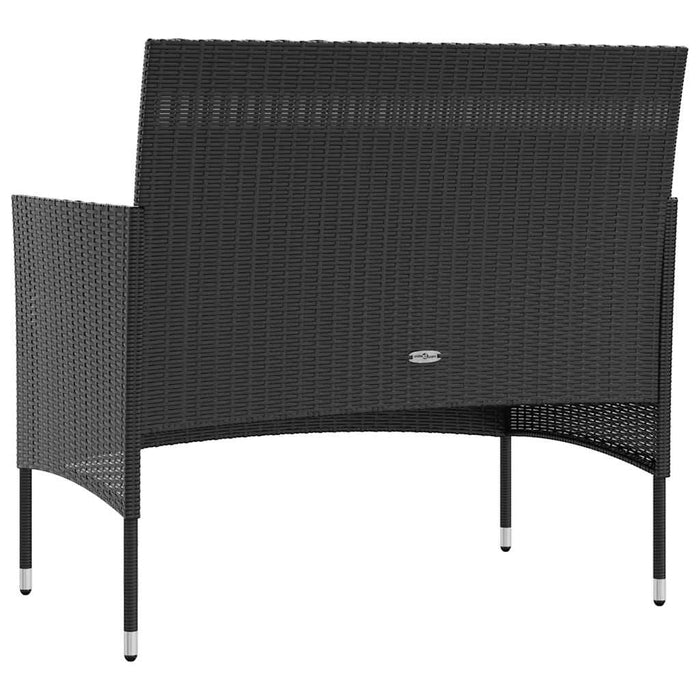 Set mobilier de grădină cu perne, 8 piese, negru, poliratan - WALTI WALTI