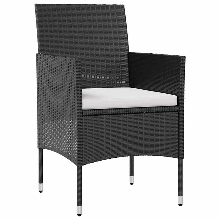 Set mobilier de grădină cu perne, 8 piese, negru, poliratan - WALTI WALTI