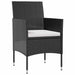 Set mobilier de grădină cu perne, 8 piese, negru, poliratan - WALTI WALTI
