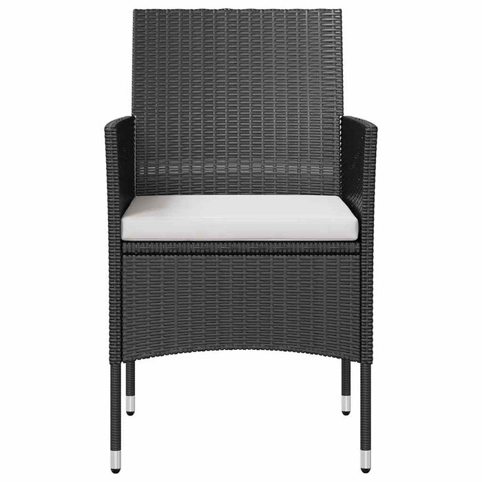 Set mobilier de grădină cu perne, 8 piese, negru, poliratan - WALTI WALTI