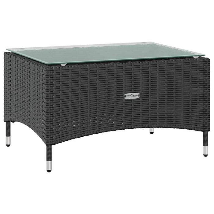 Set mobilier de grădină cu perne, 8 piese, negru, poliratan - WALTI WALTI