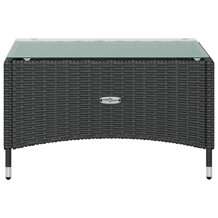 Set mobilier de grădină cu perne, 8 piese, negru, poliratan - WALTI WALTI