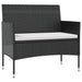 Set mobilier de grădină cu perne, 16 piese, negru, poliratan - WALTI WALTI