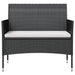 Set mobilier de grădină cu perne, 16 piese, negru, poliratan - WALTI WALTI
