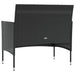 Set mobilier de grădină cu perne, 16 piese, negru, poliratan - WALTI WALTI