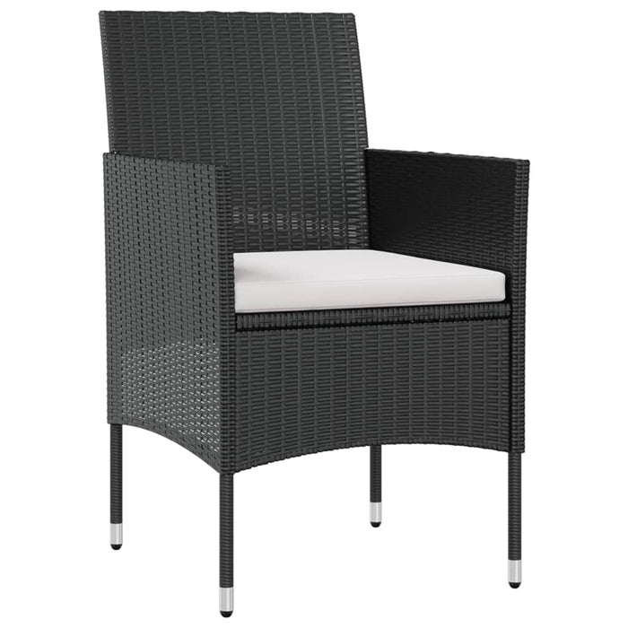 Set mobilier de grădină cu perne, 16 piese, negru, poliratan - WALTI WALTI