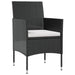 Set mobilier de grădină cu perne, 16 piese, negru, poliratan - WALTI WALTI