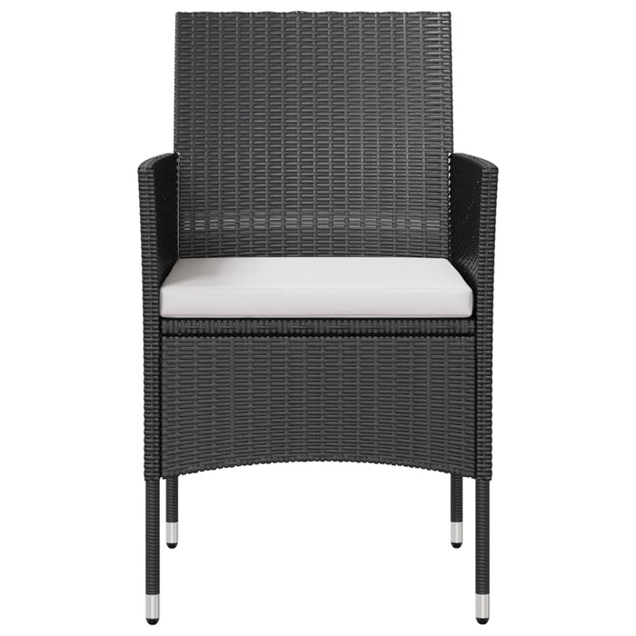 Set mobilier de grădină cu perne, 16 piese, negru, poliratan - WALTI WALTI