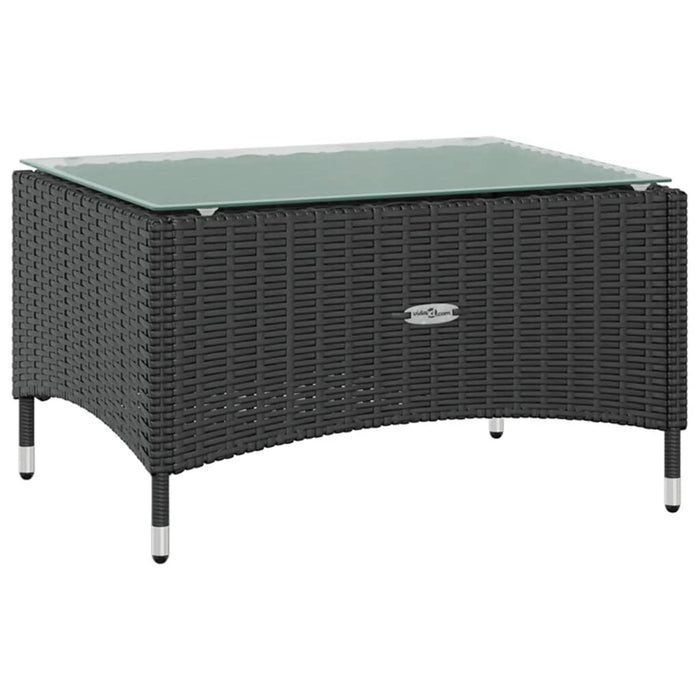 Set mobilier de grădină cu perne, 16 piese, negru, poliratan - WALTI WALTI