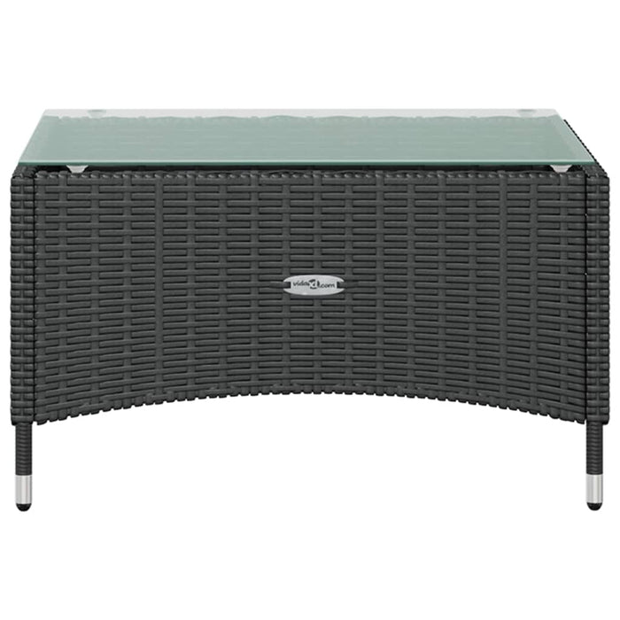Set mobilier de grădină cu perne, 16 piese, negru, poliratan - WALTI WALTI