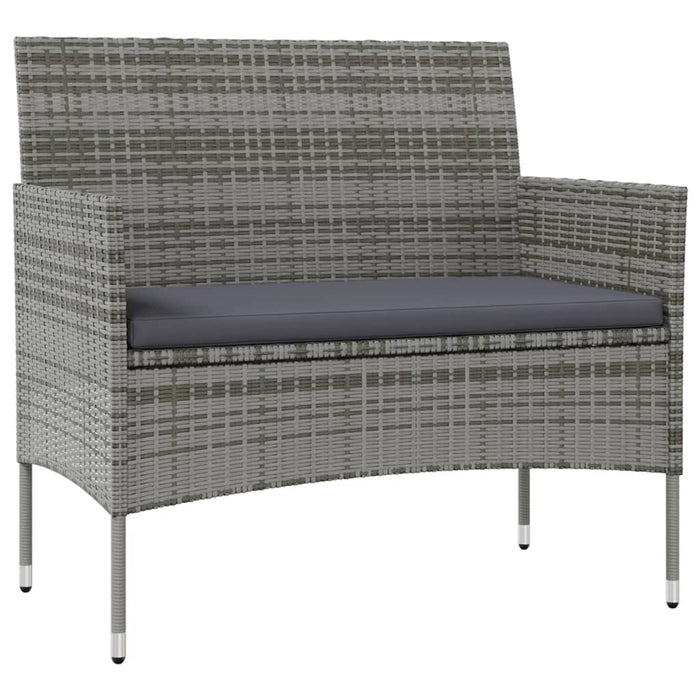 Set mobilier de grădină cu perne, 8 piese, gri, poliratan WALTI
