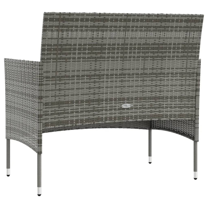 Set mobilier de grădină cu perne, 8 piese, gri, poliratan WALTI