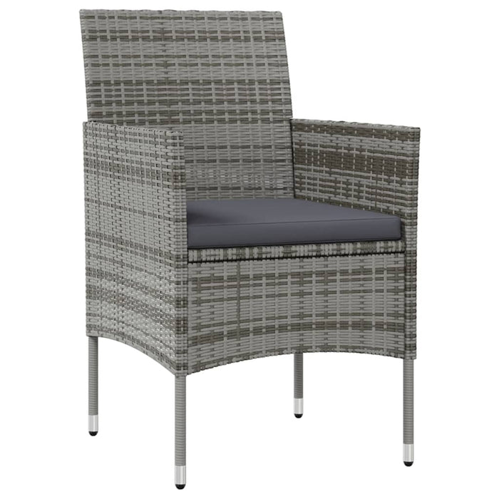 Set mobilier de grădină cu perne, 8 piese, gri, poliratan WALTI
