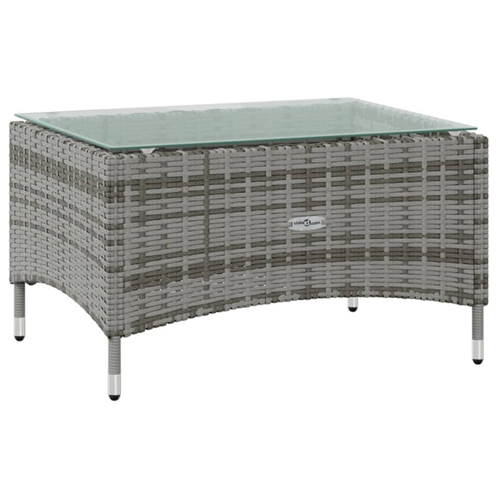 Set mobilier de grădină cu perne, 8 piese, gri, poliratan WALTI