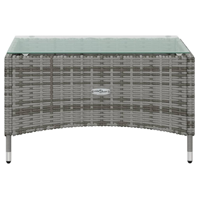 Set mobilier de grădină cu perne, 8 piese, gri, poliratan WALTI