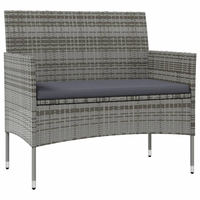 Set mobilier de grădină cu perne, 16 piese, gri, poliratan - WALTI WALTI